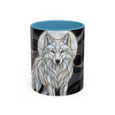 Night Wolf Stained Glass Style Mug