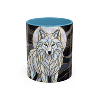 Night Wolf Stained Glass Style Mug