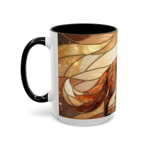 Honey Light Fox Stained Glass Style Mug
