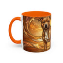Amber Glow Staffy Stained Glass Style Mug