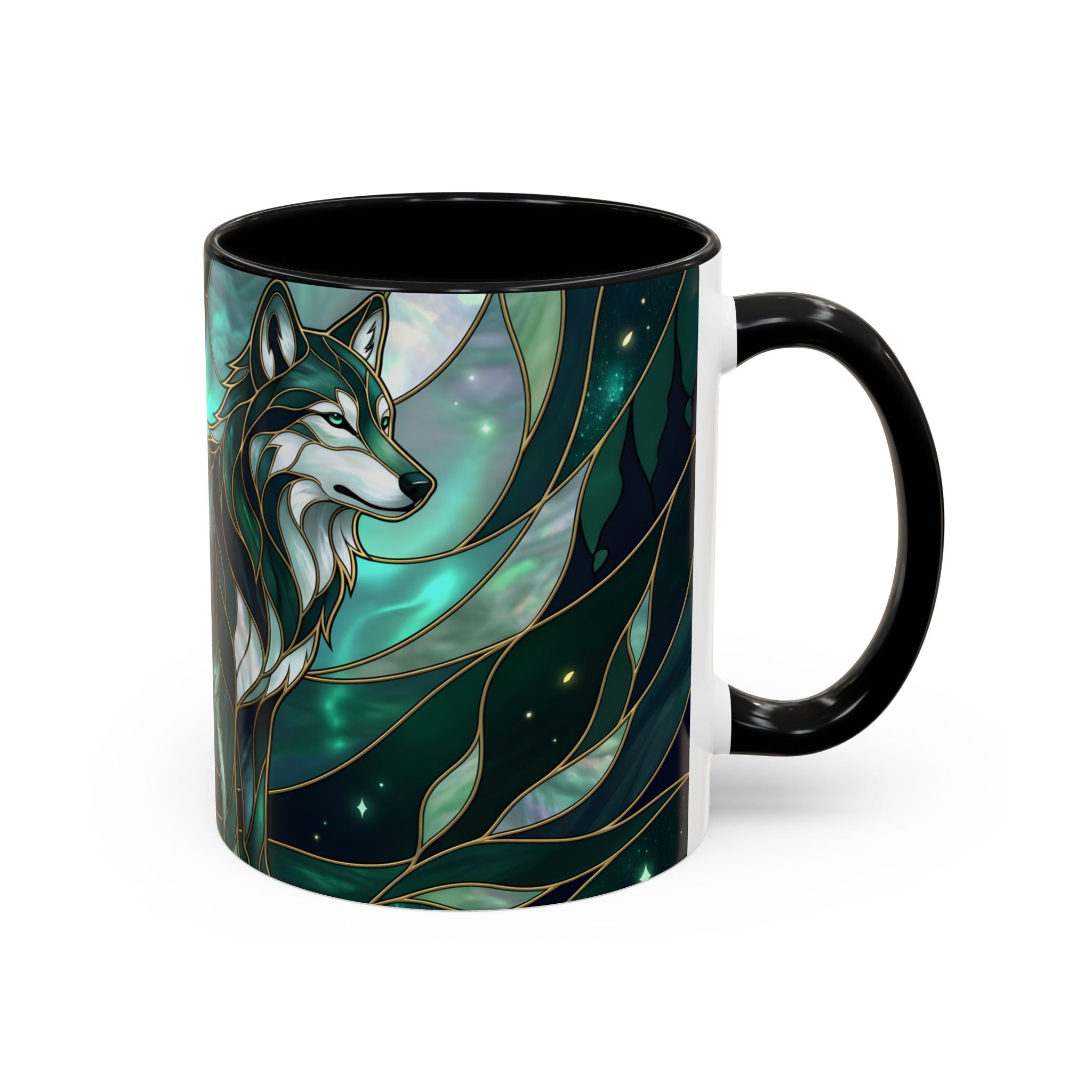 Teal Green Stained Glass Style Mug