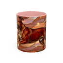 Warm Ember Staffy Stained Glass Style Mug