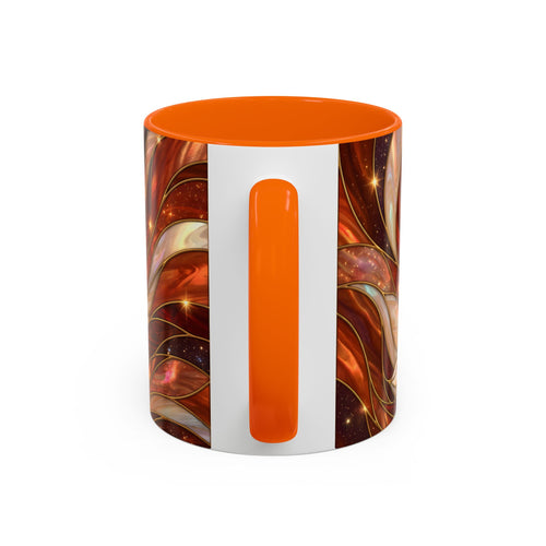 Ruby Glow Fox Stained Glass Style Mug