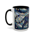 Sapphire Tiger Stained Glass Style Mug