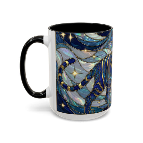Sapphire Tiger Stained Glass Style Mug