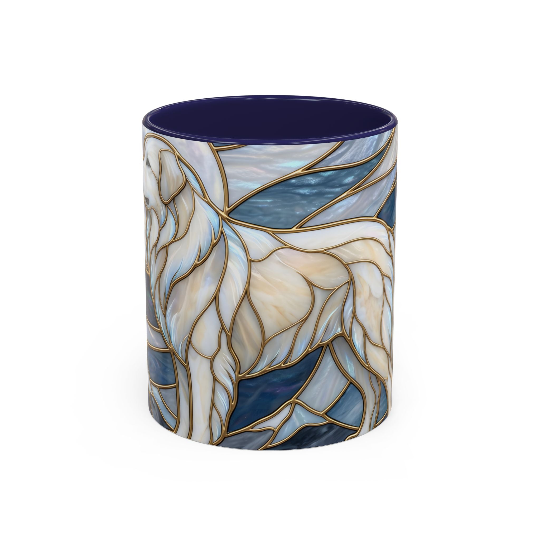 Moonlight Great Pyrenees Stained Glass Style Mug