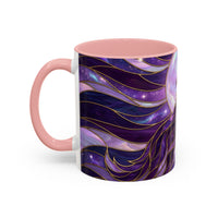 Amethyst Wolf Stained Glass Style Mug