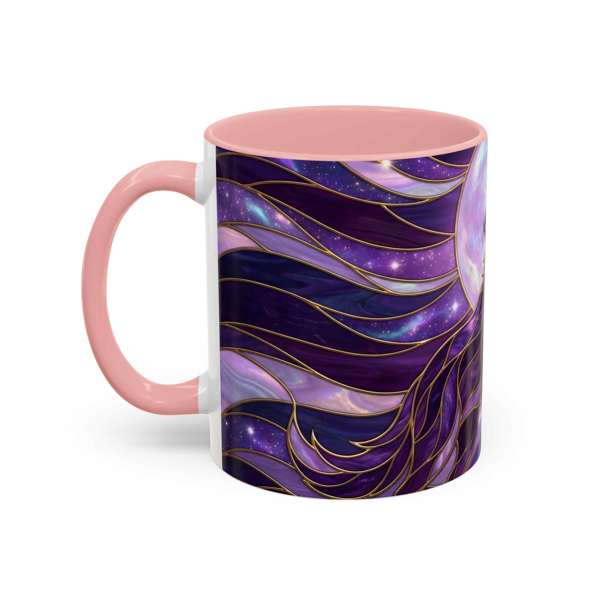 Amethyst Wolf Stained Glass Style Mug