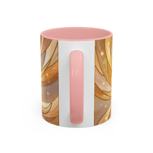 Golden Glow Fox Stained Glass Style Mug