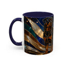 Warm Glow Rottweiler Stained Glass Style Mug