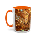 Golden Tiger Stained Glass Style Mug