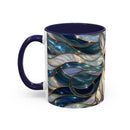 Sapphire Glow French Bulldog Stained Glass Style Mug