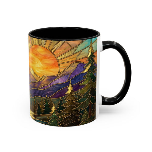 Sunrise Stained Glass Style Mug