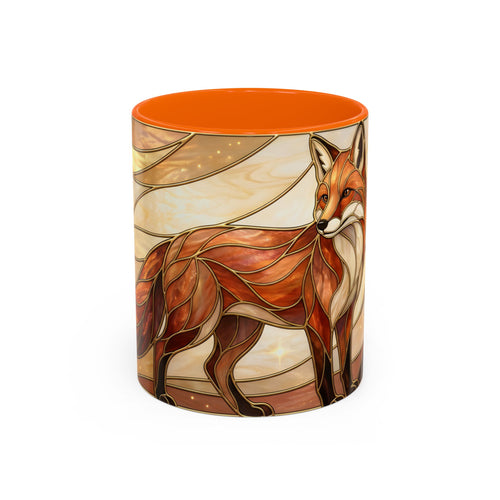 Honey Light Fox Stained Glass Style Mug