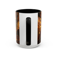 Amber Tiger Stained Glass Style Mug