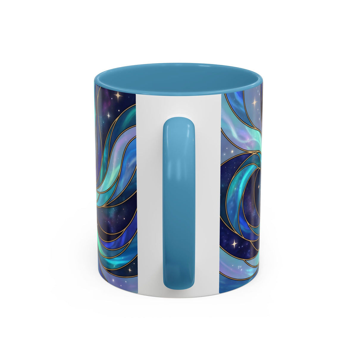 Aurora Wolf Stained Glass Style Mug
