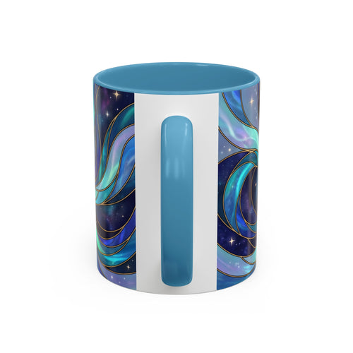 Aurora Wolf Stained Glass Style Mug