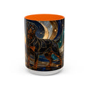 Warm Glow Rottweiler Stained Glass Style Mug