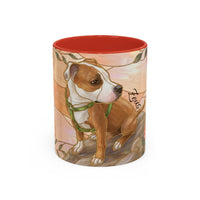 Custom Pet Photo Floral Stained Glass Style Mug
