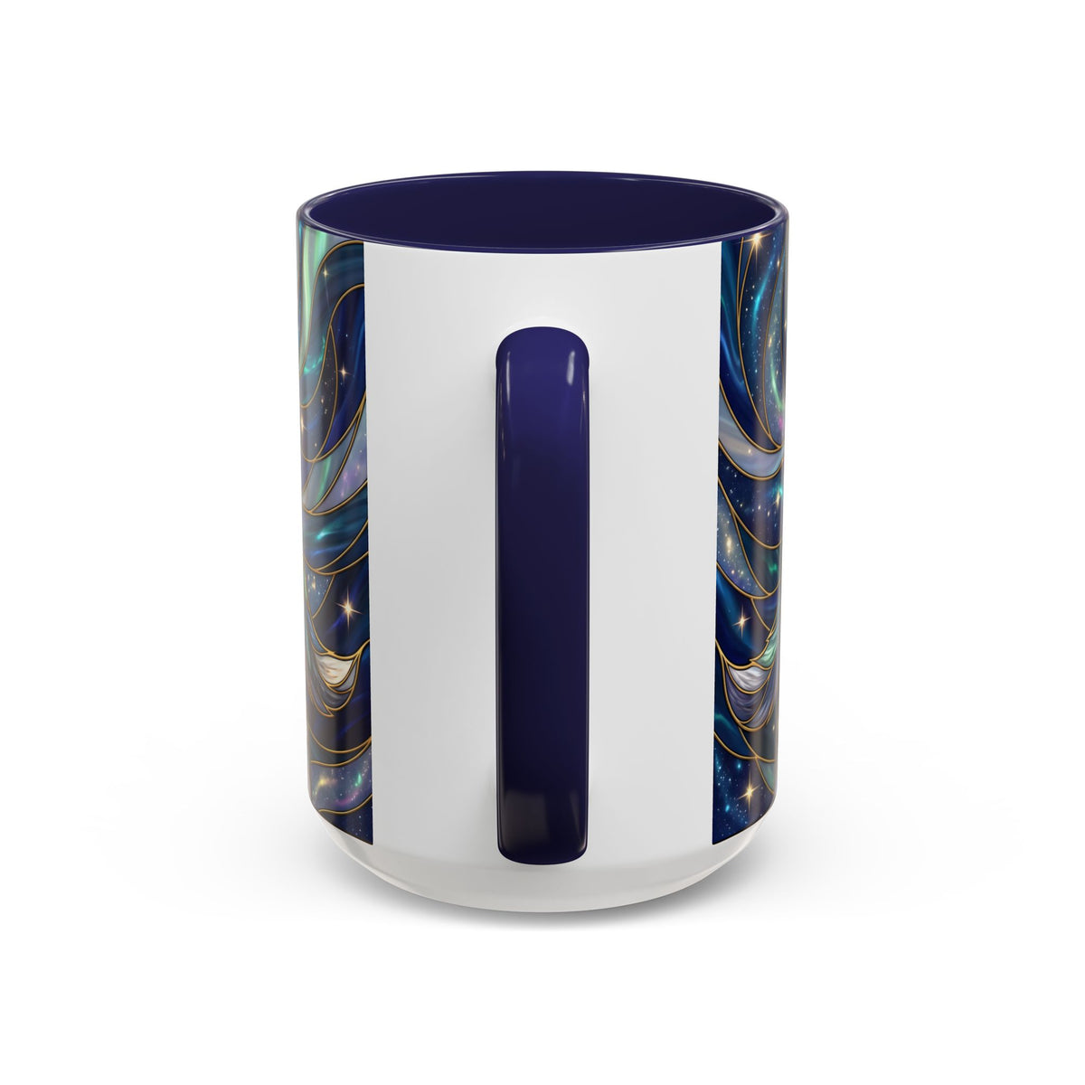 Twin Wolves Stained Glass Style Mug