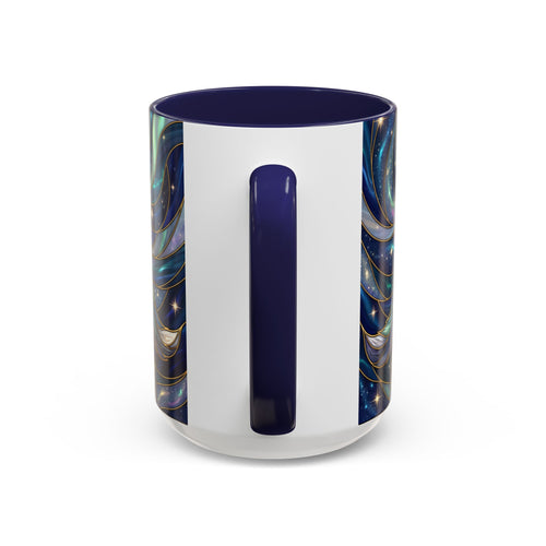 Twin Wolves Stained Glass Style Mug
