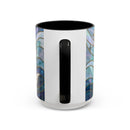 Pearl White Wolf Stained Glass Style Mug