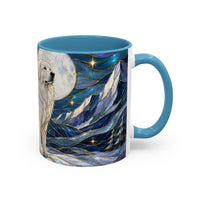 Mountain Guardian Great Pyrenees Stained Glass Style Mug