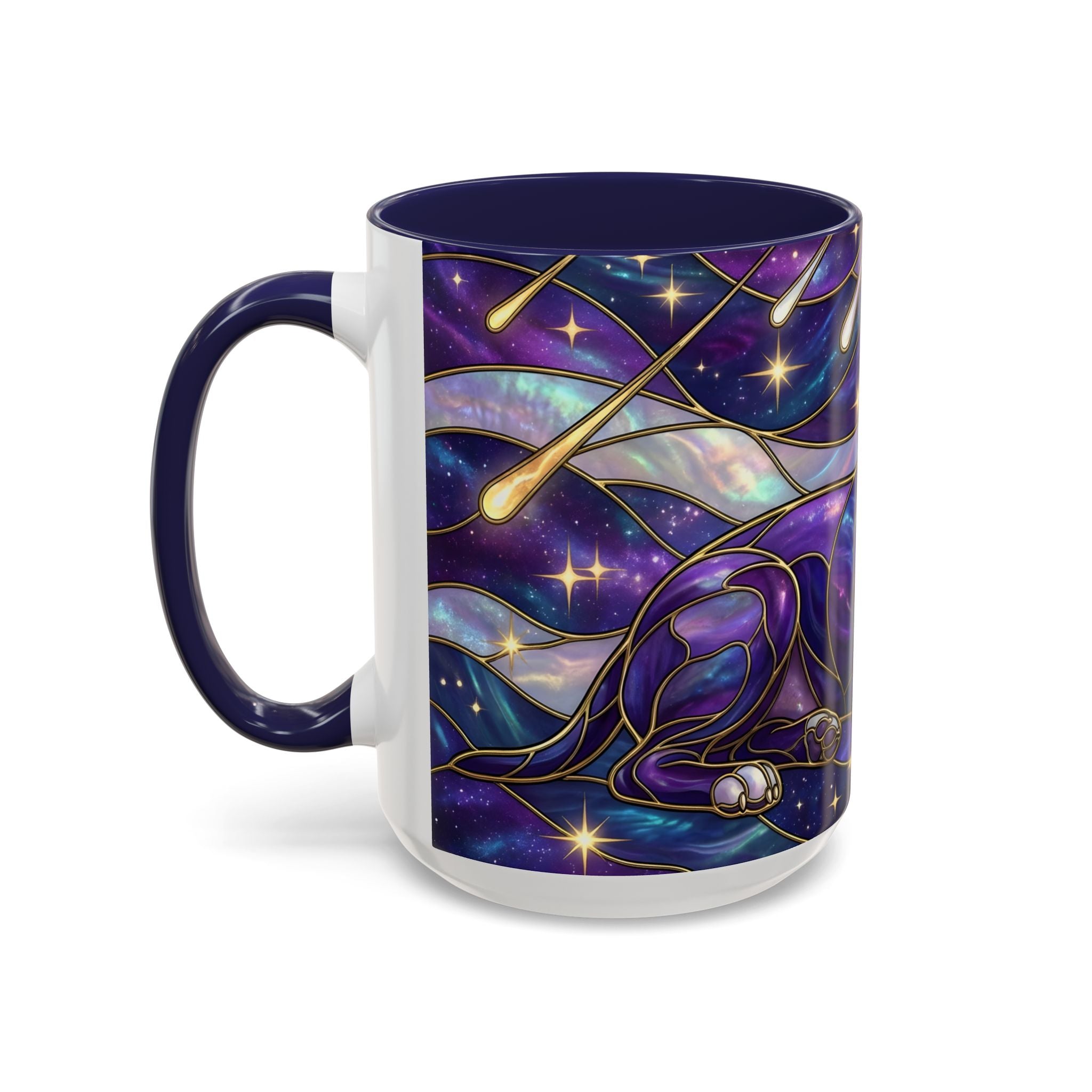 Cosmic Glow Staffy Stained Glass Style Mug