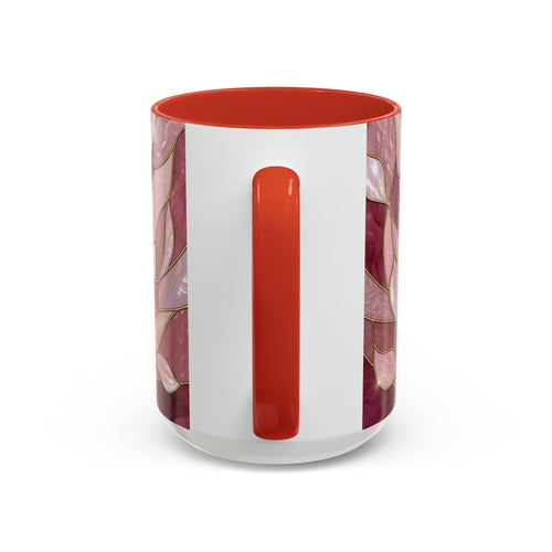 Pink Blossom Hummingbird Stained Glass Style Mug