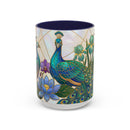 Garden Peacock Stained Glass Style Mug