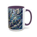 Storm Sky Wolf Stained Glass Style Mug