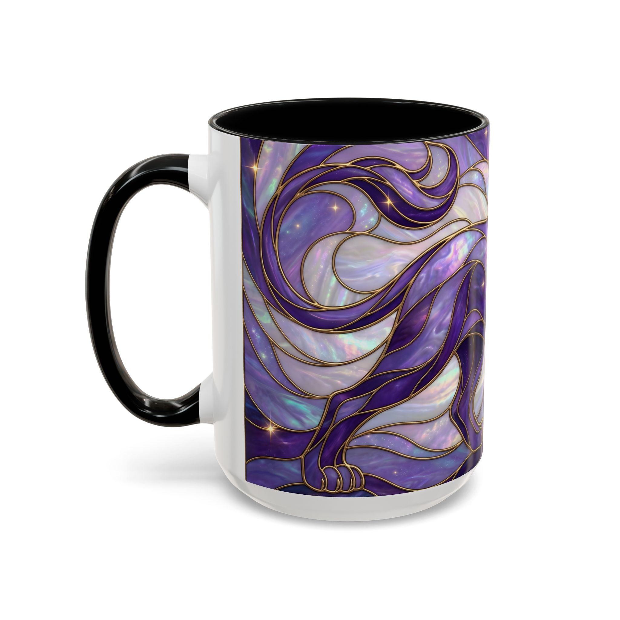 Purple Lion Stained Glass Style Mug