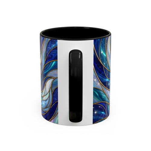 Blue Glow Fox Stained Glass Style Mug