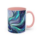 Aurora Wolf Stained Glass Style Mug
