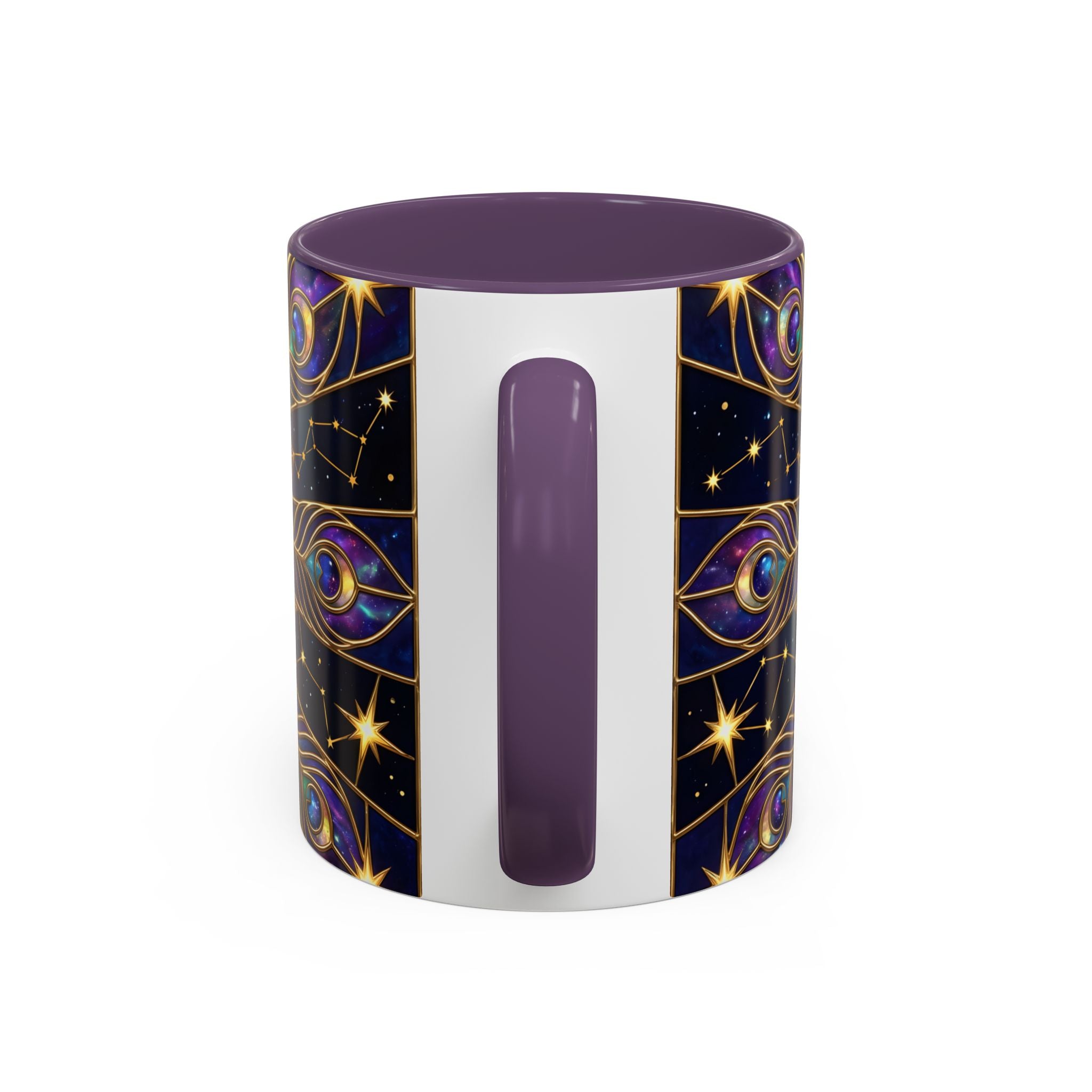 Celestial Peacock Stained Glass Style Mug