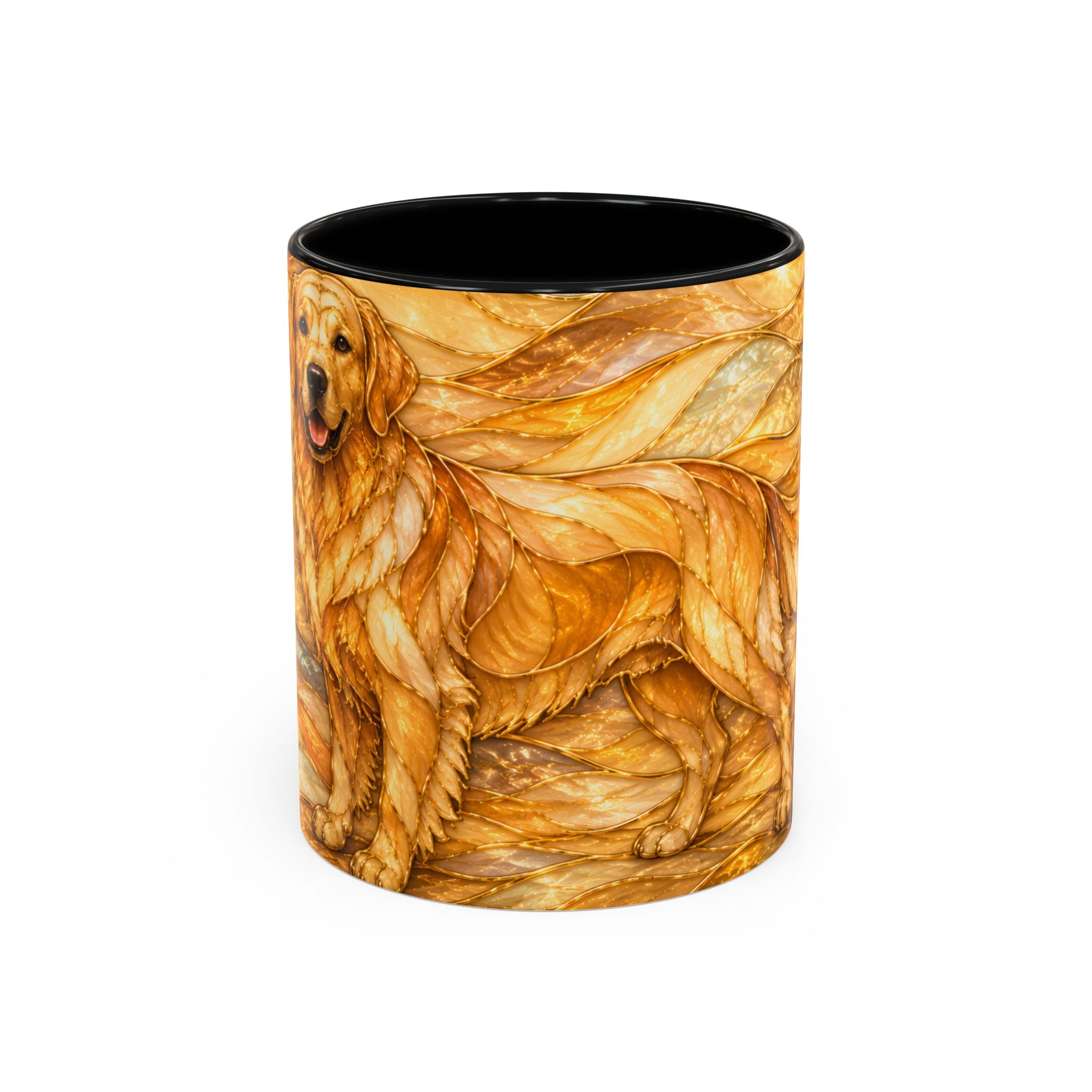 Golden Glow Golden Retriever Stained Glass Style Mug