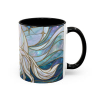 Pearl White Wolf Stained Glass Style Mug