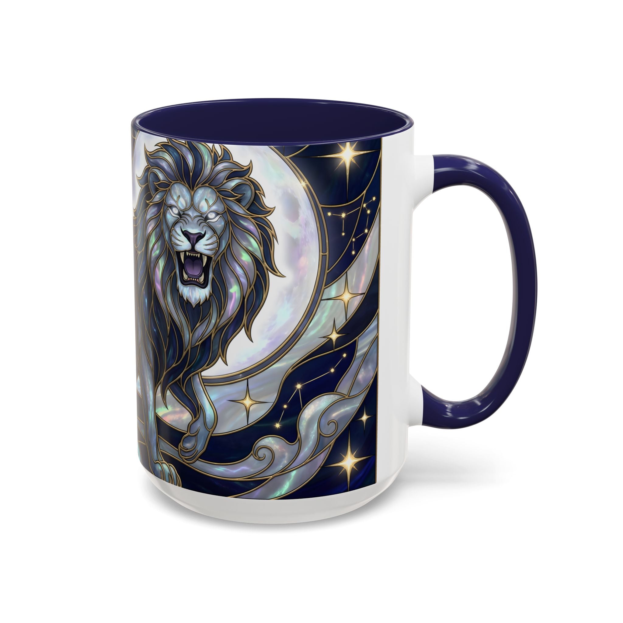 Celestial Lion Stained Glass Style Mug