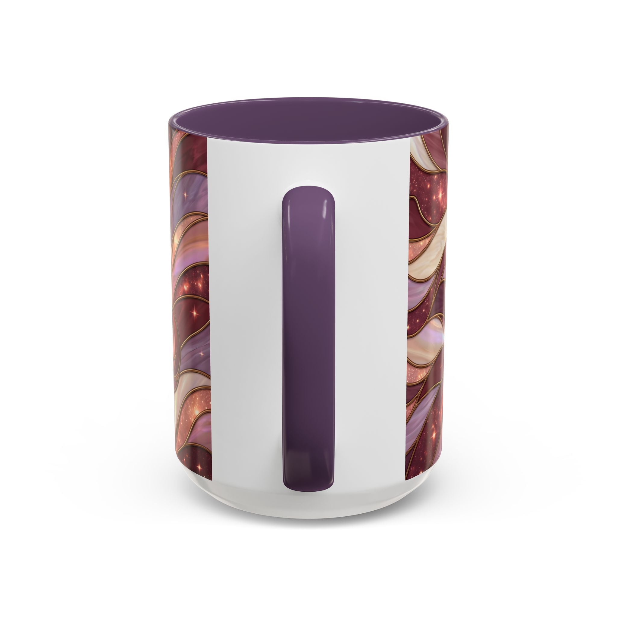 Rose Gold Wolf Stained Glass Style Mug