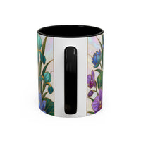 Blooming Peacock Stained Glass Style Mug