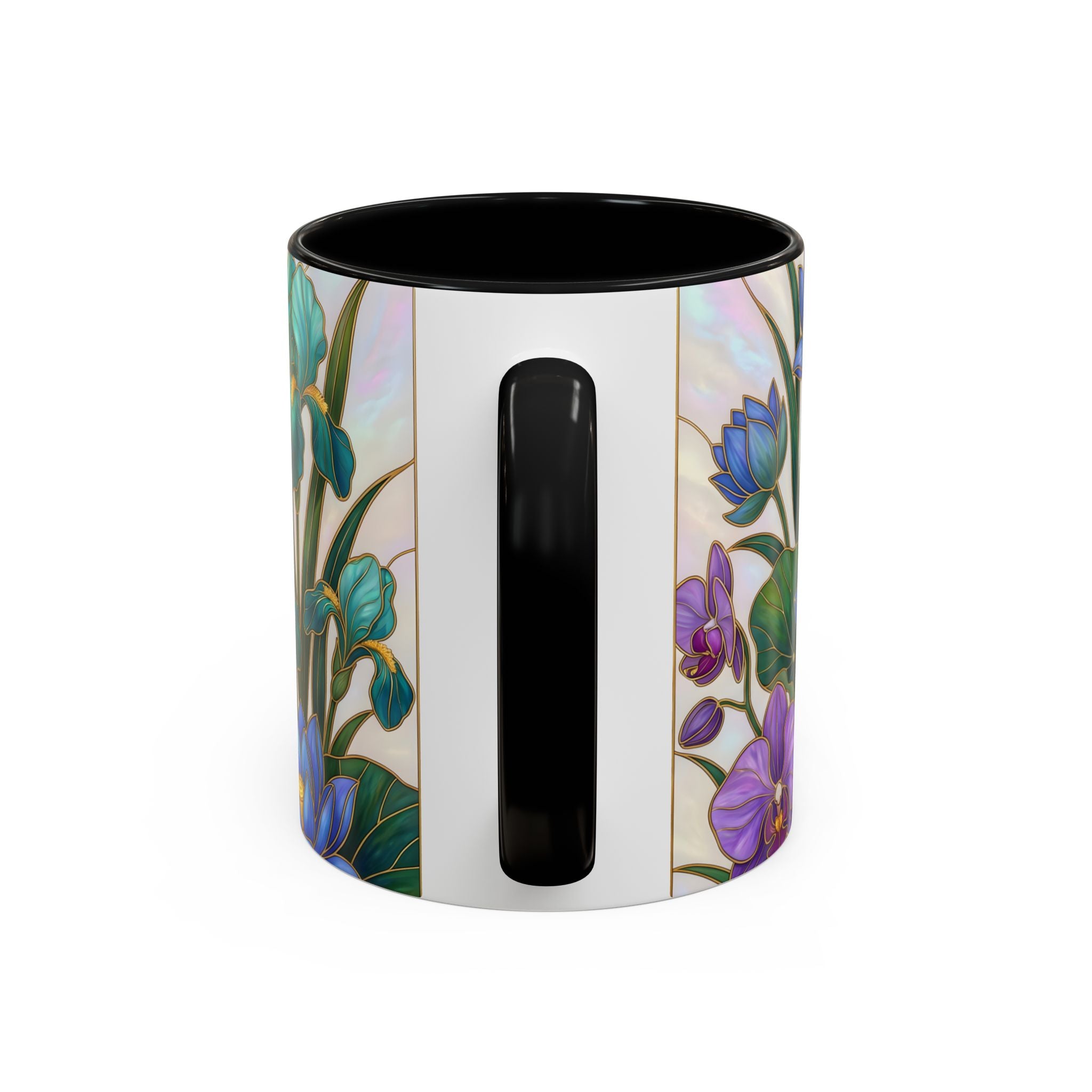 Blooming Peacock Stained Glass Style Mug