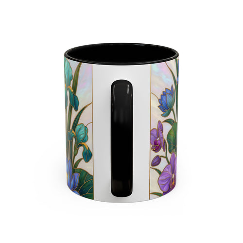 Blooming Peacock Stained Glass Style Mug
