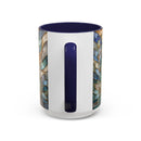 Blue Glow Yorkshire Terrier Stained Glass Style Mug