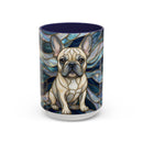 Sapphire Glow French Bulldog Stained Glass Style Mug