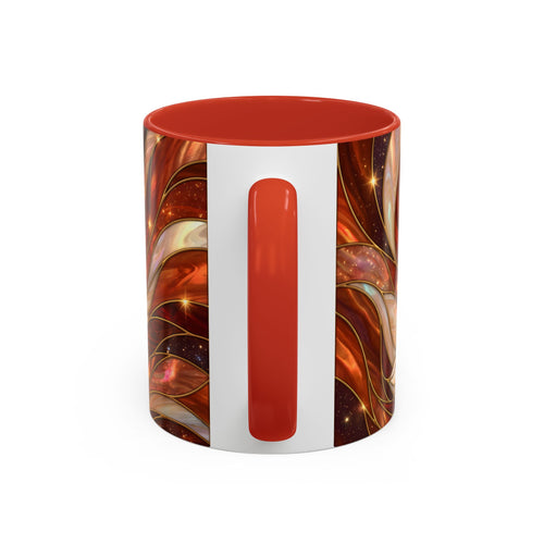 Ruby Glow Fox Stained Glass Style Mug