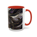 Obsidian Wolf Stained Glass Style Mug