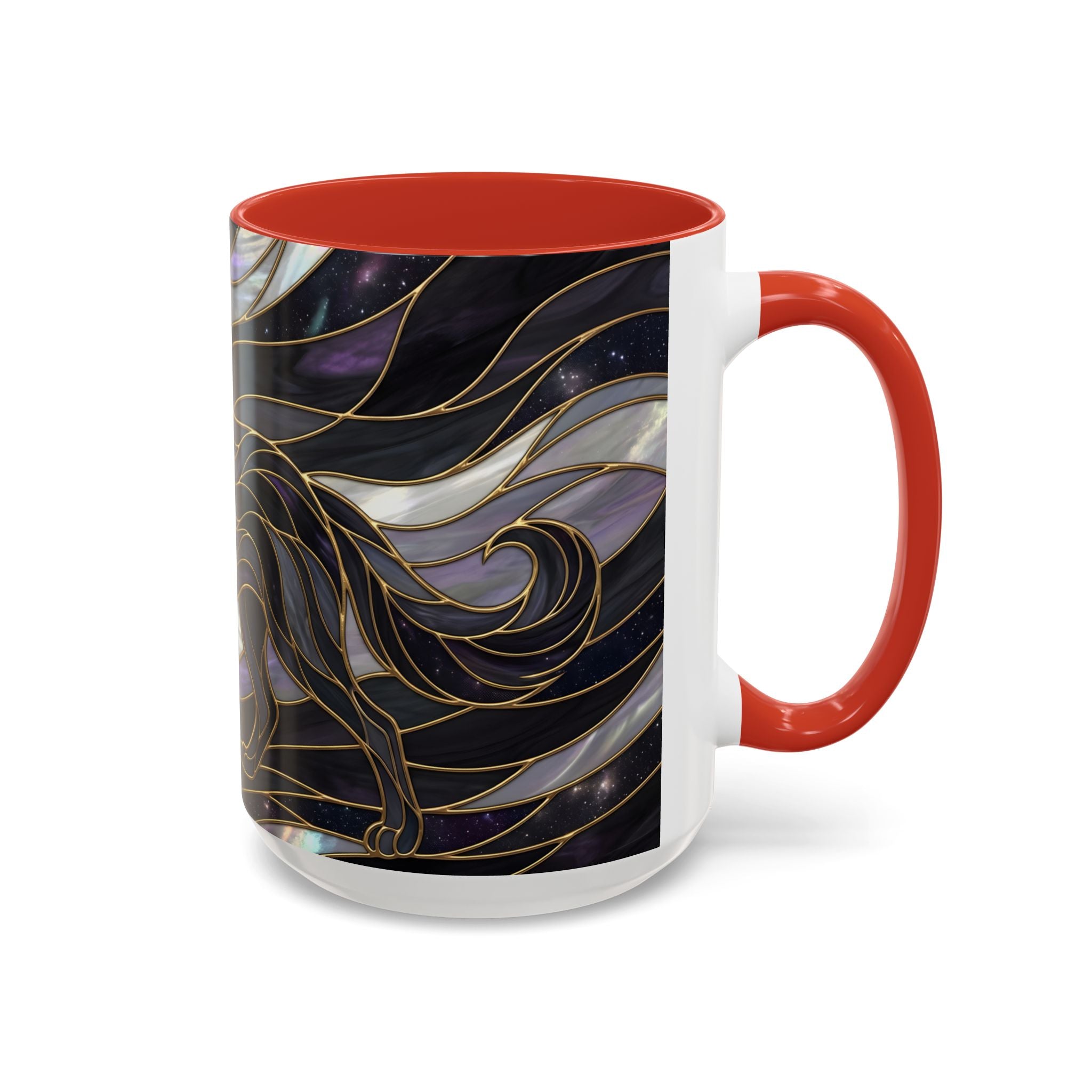Obsidian Wolf Stained Glass Style Mug