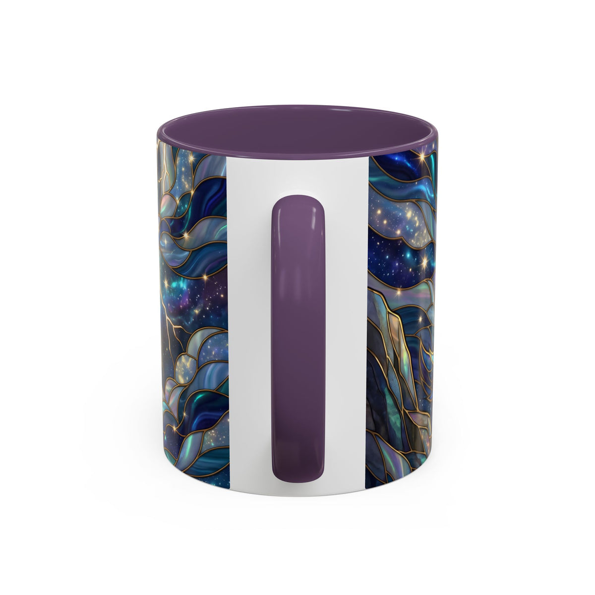 Storm Sky Wolf Stained Glass Style Mug