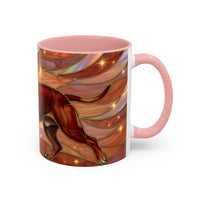Warm Ember Staffy Stained Glass Style Mug