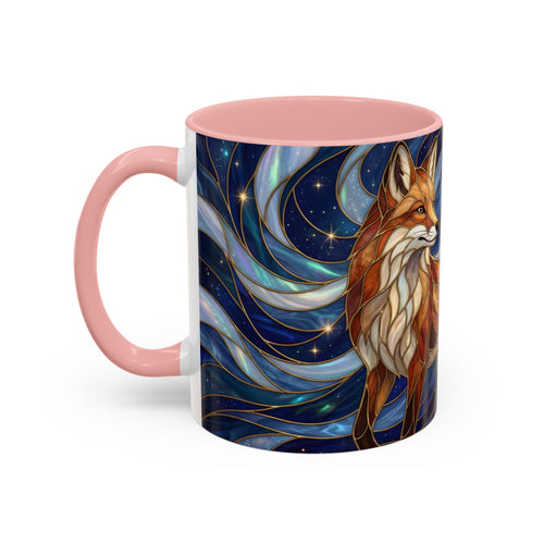 Midnight Fox Stained Glass Style Mug